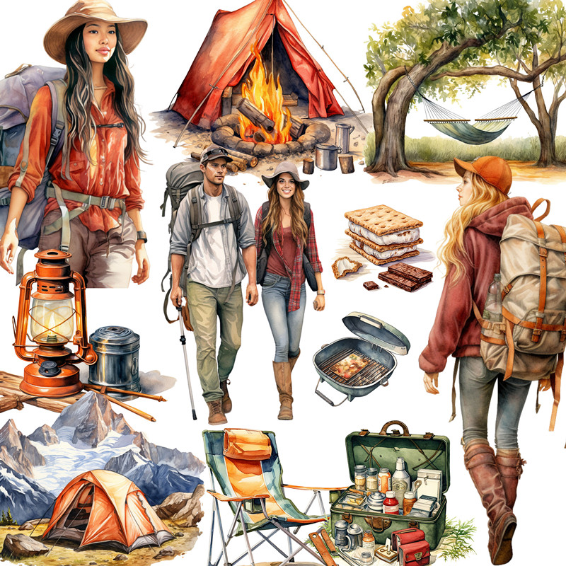 Garden Journal Planner - 20 pezzi/pacco adesivo da campeggio all'aperto